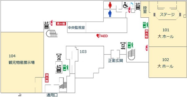 １階避難経路図