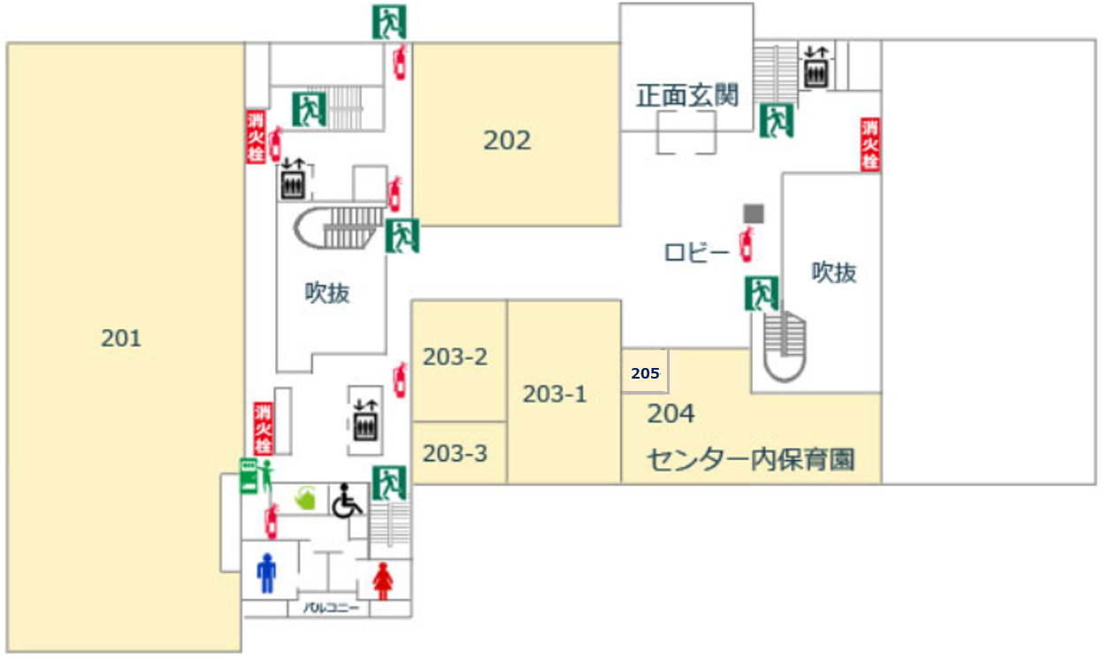 2階避難経路図