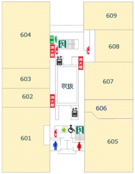 6階避難経路図