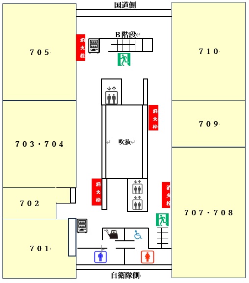7階避難経路図