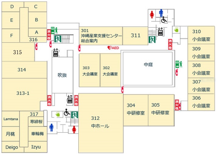 3階避難経路図